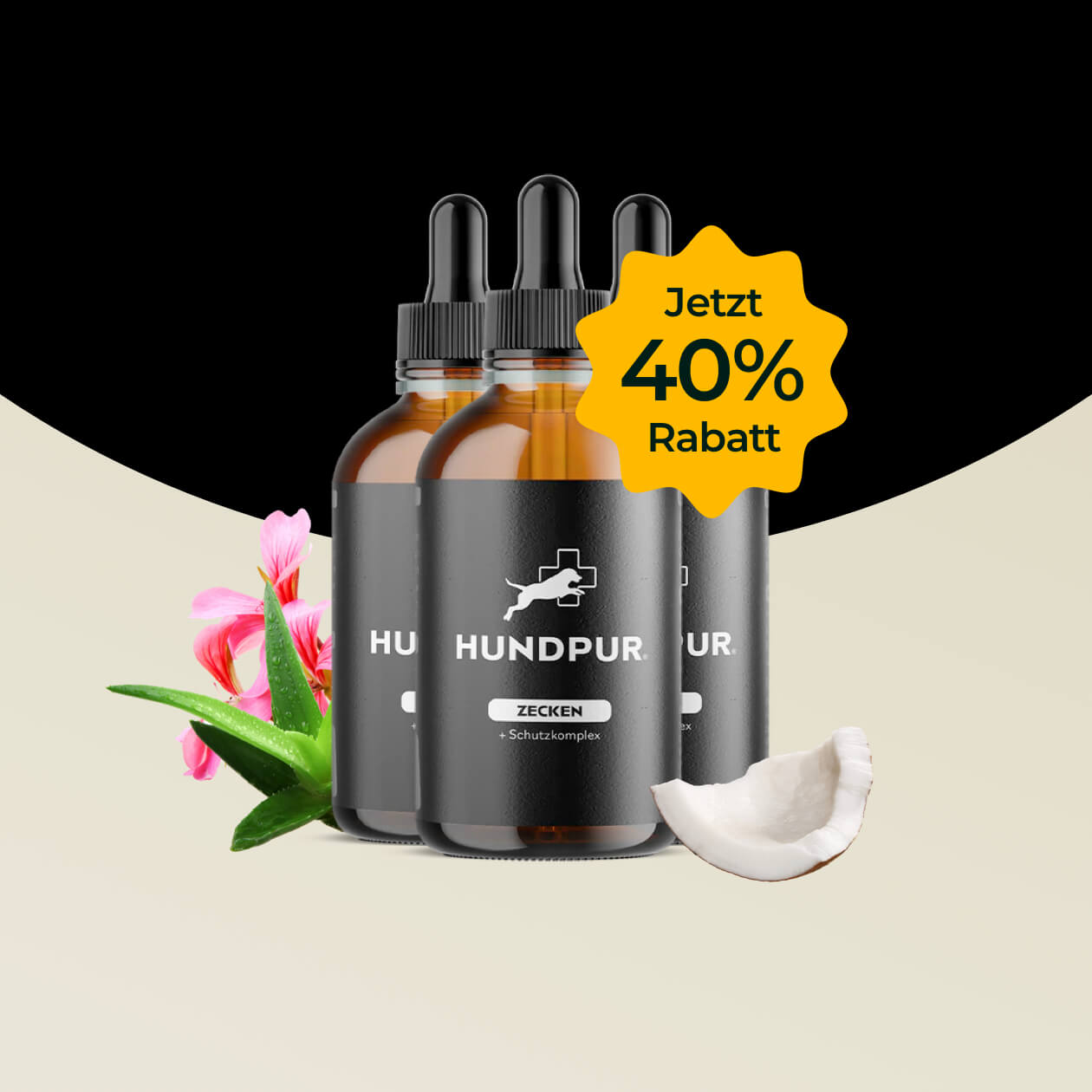 Hundpur® Zecken Tinktur mit Schutzkomplex 40% Rabatt