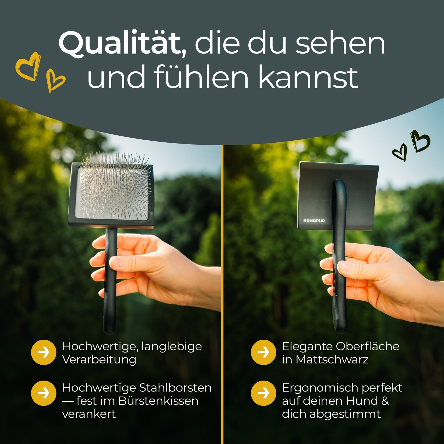 Hundpur® Slicker Bürste Größe L